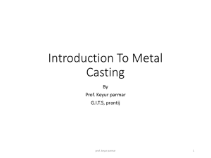 Introduction To Metal Casting
