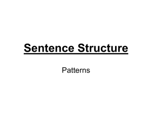 7 Language Skills – Sentence Patterns