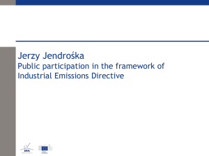 Public participation in the framework of Industrial Emissions Directive
