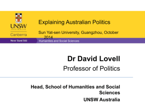 Head, School of Humanities and Social Sciences UNSW Australia
