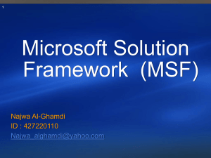 A-to-Z of MSF v3 (Microsoft Solutions Framework)