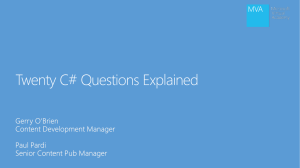 Twenty C# Questions Explained - Center