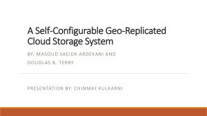 A Self-Configurable Geo-Replicated Cloud Storage System