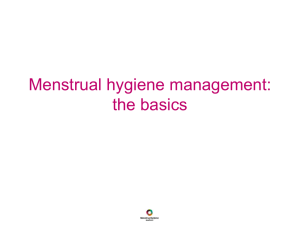 Menstrual hygiene management: the basics