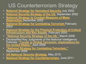 US Counterterrorism Strategy