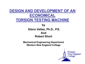 design and construction of a torsion testing apparatus