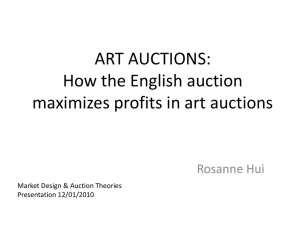 How English auction maximizes profits in art