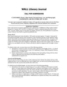 Submission Form for WALL Literary Journal All submissions must be