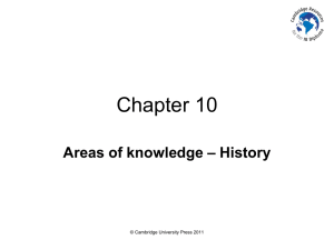 CHAPTER 10 Areas of Knowledge - Cambridge Resources for the