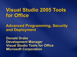 Visual Studio 2005 Tools for Office Advanced Programming