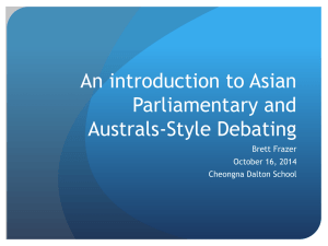An introduction to Asian Parliamentary and Australs