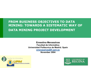 From Business Objectives to Data Mining