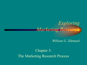 Chapter 3, The Marketing Research Process