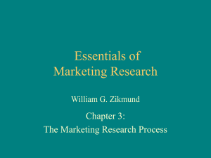 Chapter 3 - Essentials of Marketing Research