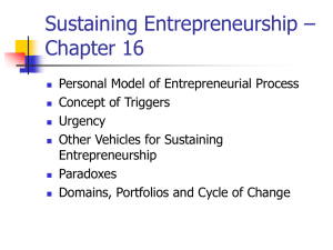 Sustaining Entrepreneurship – Chapter 16
