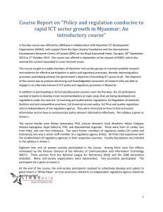 Policy and regulation conducive to rapid ICT sector