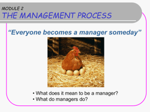WHAT MANAGERS DO Management Skills Management