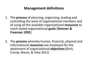 Management definitions