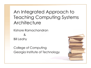 Computer Systems: An Integrated Approach to Architecture and