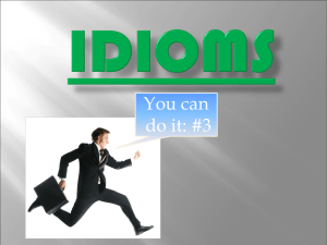 Idioms #3 - PowerPoint