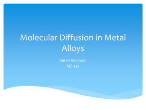 Molecular Diffusion in Metal Alloys