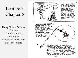 Lecture 3 Chapter 5 Force and Motion I