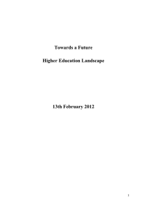 Towards a Future Higher Education Landscape 2012
