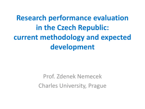 Research performace evaluation in the Czech Republic: current