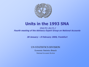 Units in the 1993 SNA