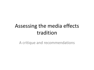 Assessing the media effects tradition