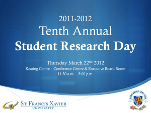 2011-2012 10th Annual Student Research Day