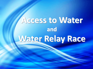 Access to Water & Water Relay Race
