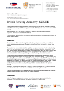 British Fencing - Fencing North East