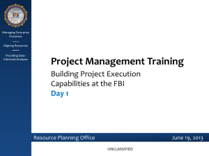 FBI Project Management Training Excerpt.