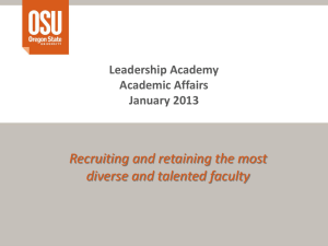 Leadership Academy January 2013 Recruiting and
