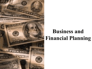 Business and Financial Planning