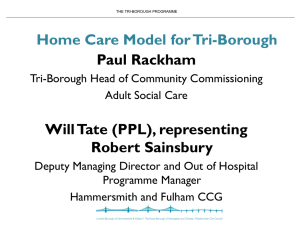 ri-borough Domiciliary Care tender process presentation