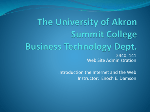 Introduction to the Web - gozips.uakron.edu