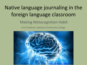 Native language journaling in the foreign language classroom
