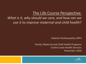 The Life Course Initiative - Contra Costa Health Services