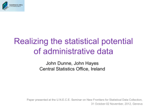 Administrative Data Seminar - an added dimension to official statistics