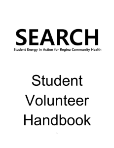 Student Volunteer Handbook