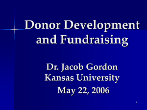 Strategies for Donor Development and Fundraising