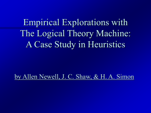Empirical Explorations with The Logical Theory Machine: A Case
