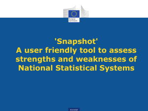 Eurostat presentation: 'Snapshot'