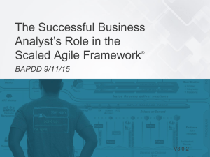 The Successful Business Analyst's Role In The Scaled Agile