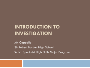 Introduction to Investigation