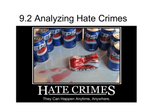 9.2 Analyzing Hate Crimes