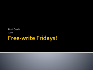 Free-write Fridays!