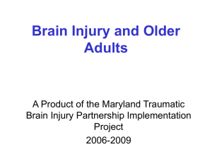 Brain Injury and Older Adults - Maryland Department of Health and